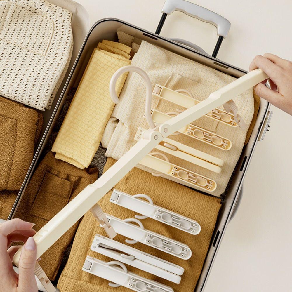 Portable Travel Clothes Rack Multi-functional Clothes Drying Tools Foldable Clothes Hanger