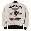 Vanson Men's MA-1 Mesh Jacket, Ivory/Black