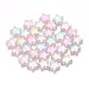 100-Piece Pack: Transparent Acrylic Plated Star Beads for DIY Jewelry Making