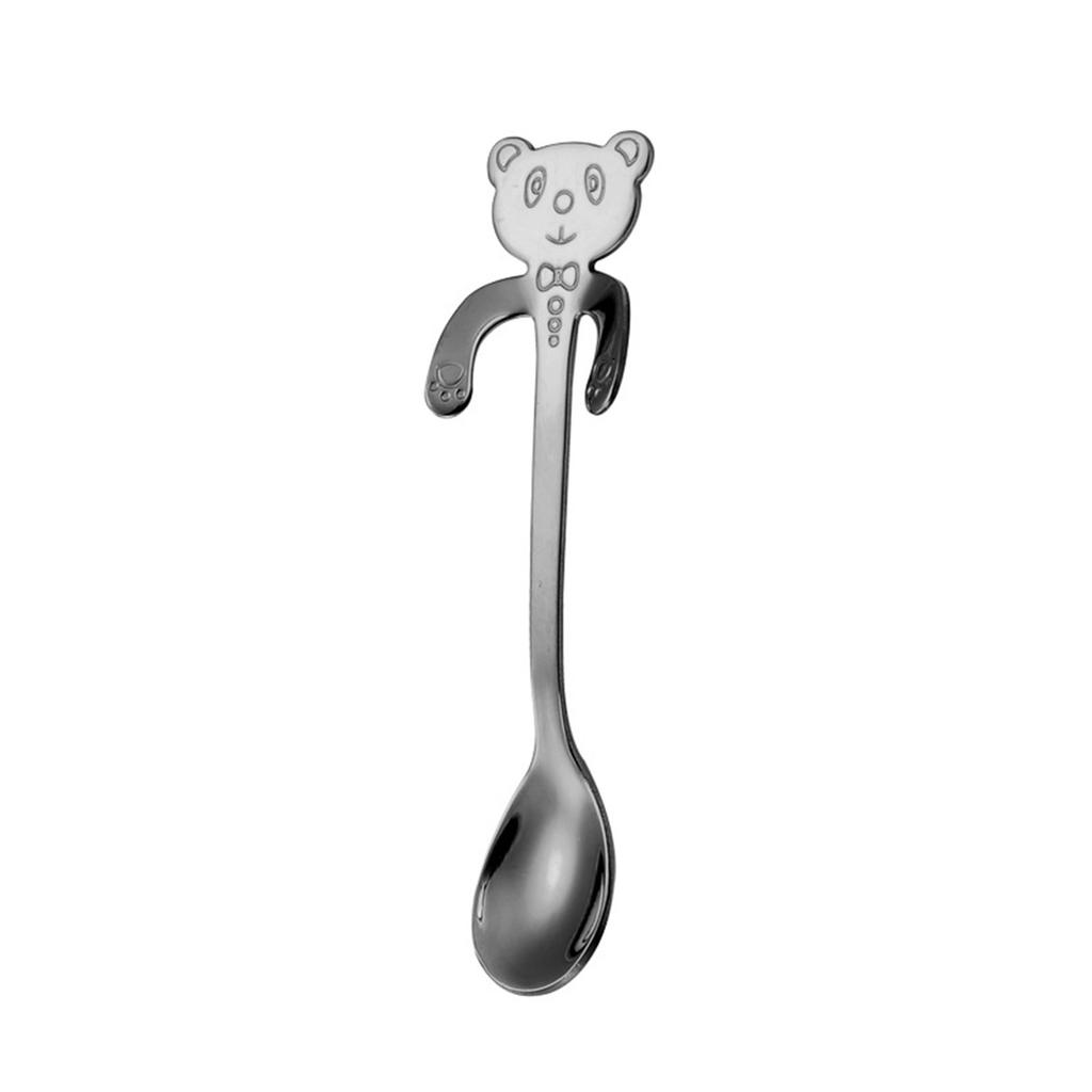 304 Stainless Steel Wall-mounted Bear Spoon Coffee Hanging Cup Spoon Dessert Spoon Small Spoon Stirring Hanging Mug Ice Spoon