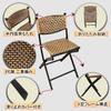 YOGOTO Folding Rattan Handcrafted Rattan Water With Rattan Rattan Style Garden Easy To Good Balcony Dining Dining Garden Indoor and Outdoor 1 Piece