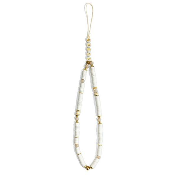 Guess Zawieszka Gustpearw Phone Strapbiały/White Heishi Beads