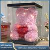 Eternal Rose Bear: Valentine's, Mother's Day & Birthday Gift, Floral Bouquet Ornament for Girlfriend.