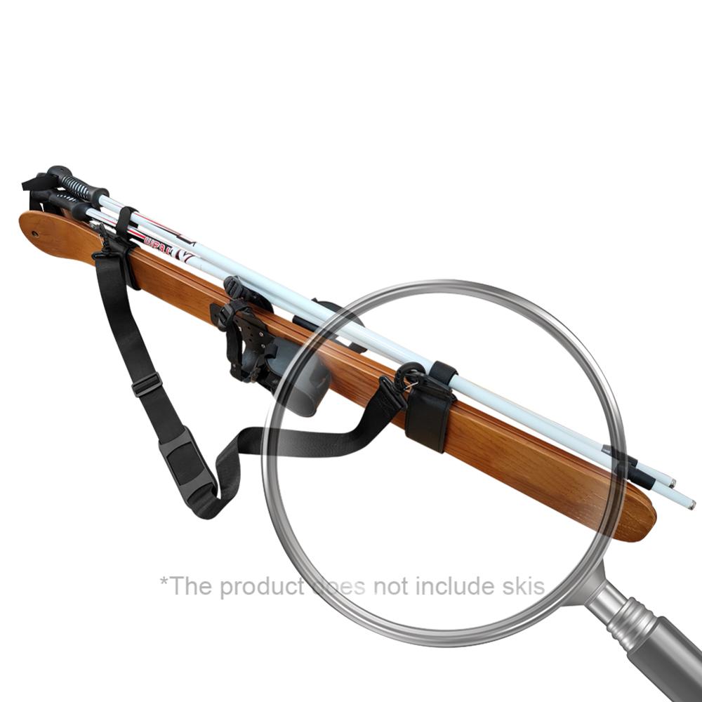 Ski Borad Shoulder Carrier Strap Adjustable Skiing Pole Shoulder Hand Carrier Leash Outdoor Sports Skiing Accessories