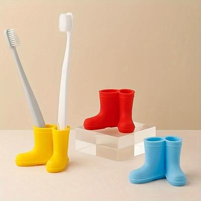 Rainshoe Toothbrush Holder For Home Use Small Rain Boot Shaped Storage Toothbrush Holder, Cartoon Mini Cute Couple Toothbrush Holder