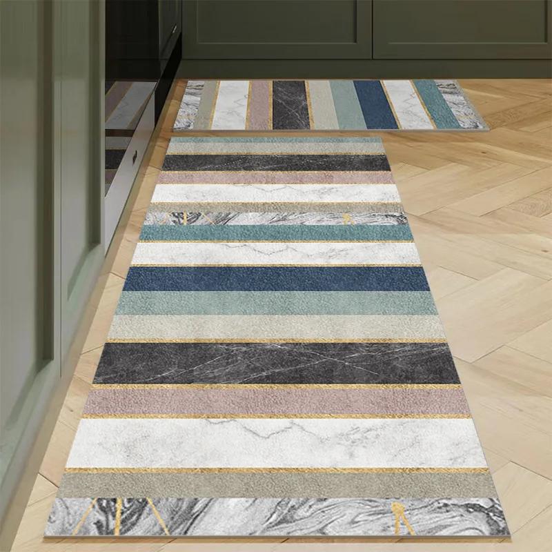 

Polyster Waterproof Oilproof Kitchen Mat Printed Antislip Bath Mat Soft Bedroom Floor Mat Living Room Carpet Doormat Kitchen Rug 40x60 and 40x120cm