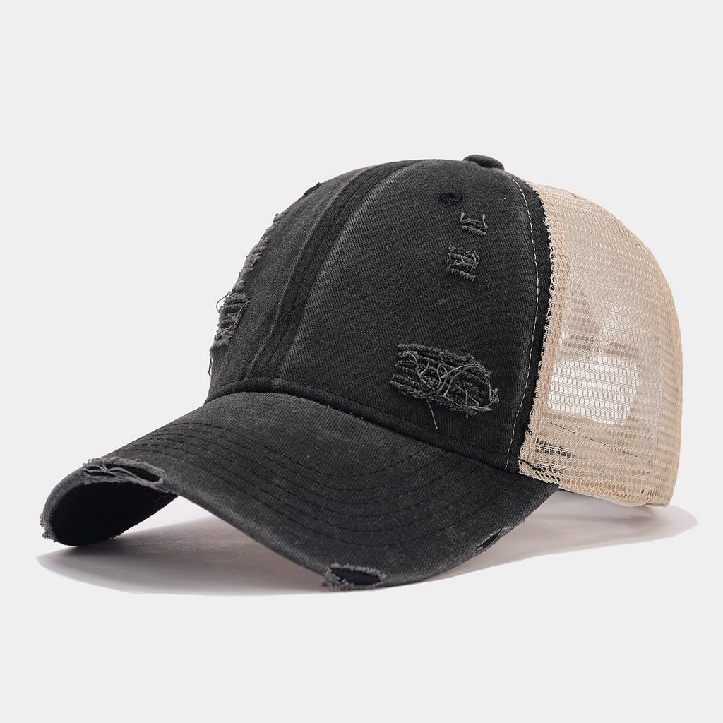 Summer Fashion Outdoor Golf Baseball Cap Ripped Retro Fashion Breathable Versatile Cap Couple Hat