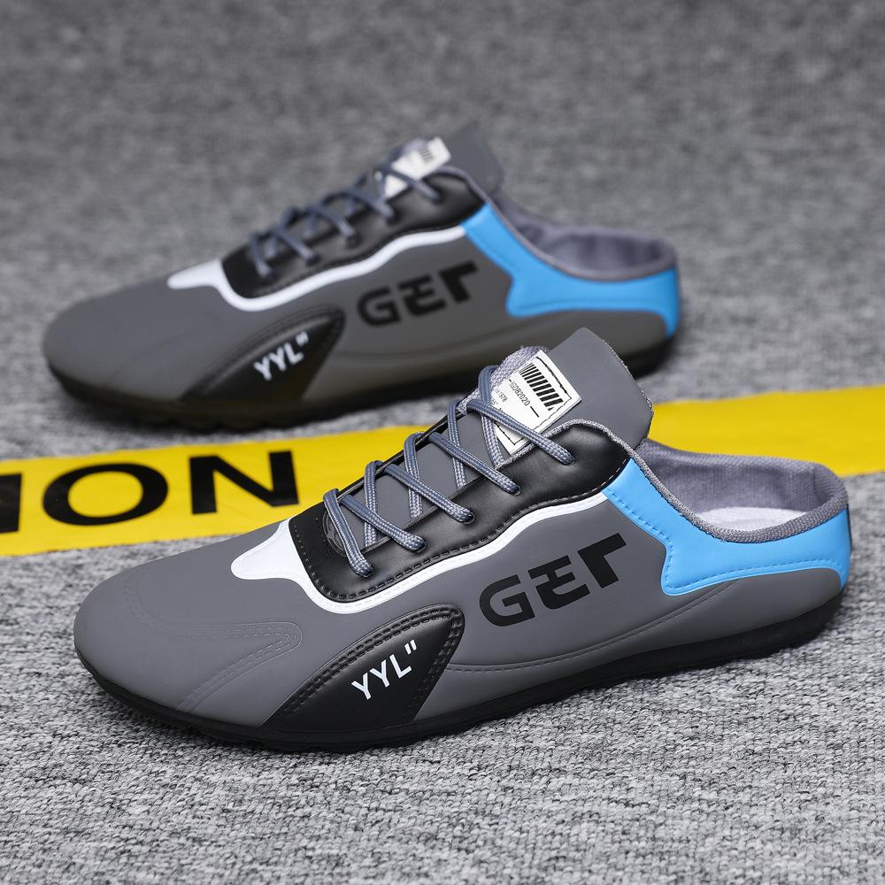 

Полушлепки мужские летние сетчатые дышащие повседневные спортивные сандалии мужские ленивые тапочки с одной педалью 39 серый