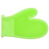 High Temperature Resistant Anti Skid Anti Scald Silicone Glove for Home Kitchen (Grass Green)