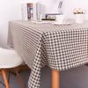 Thick Soft Cotton American Style Simple Lattice Pattern Christmas Tablecloth Dustproof Meal Cloth Pad For Tea Table