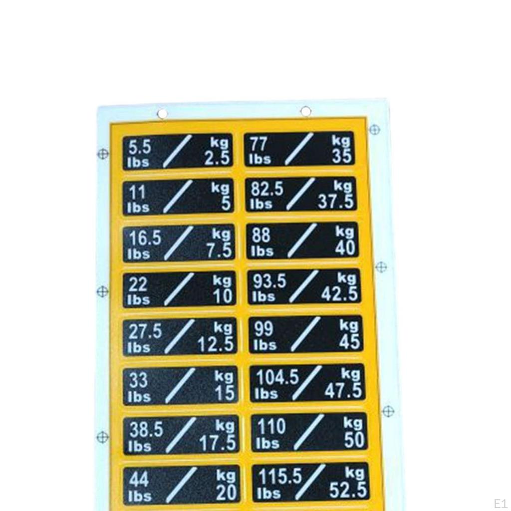 Weight Stack Labels Sticker Decals for Workout Resistance Trainers