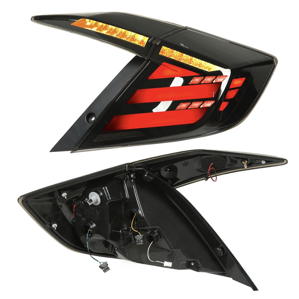 Mugen LED Tail Lights Assembly With Dynamic Turn Signal Replacement for Civic Sedan FC 2016?2021