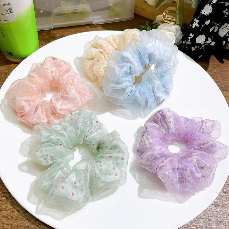 Large Intestine Bag, Small Intestine Double Yarn Headband, Small Fresh Daisy Mesh Yarn Hair Band, Fat Intestine Headband, Ball Head Decoration