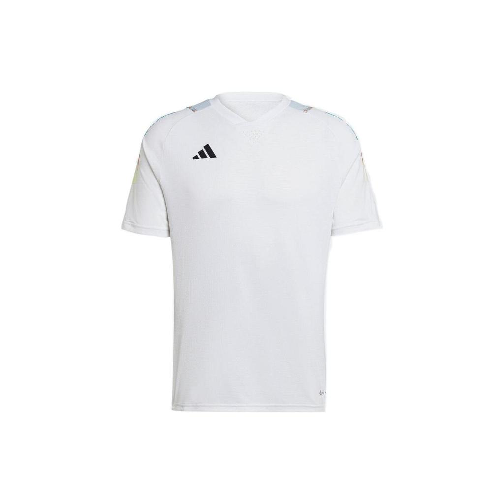 Adidas T Shirts Men's White V neck Moderate Straight Fit HJ9943