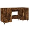 VidaXL Bureau chêne fumé 140x50x75 cm bois d'ingénierie 829529