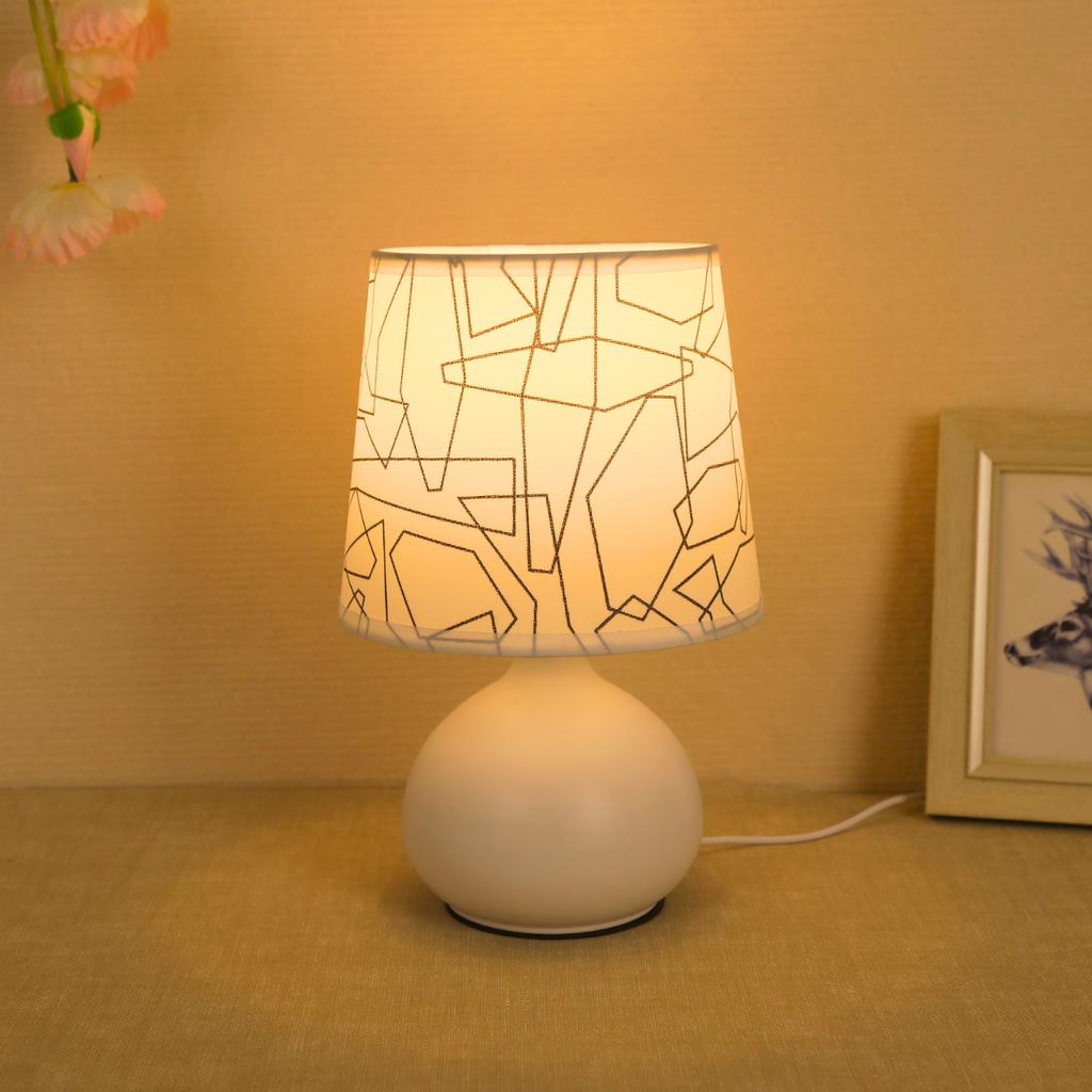 1pcHollow‑out Fabric Table Lamp, Spherical BaseRemote Dimmable Bedside & Desk Lamp, Retro Ins‑Style Night Light, Home Decor Gift