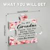 2D Flat "To My Grandma" Elegant Acrylic Puzzle Gift for Grandma Plaque, Floral Design, Suitable for Wall Decoration, Porch, Room, Villa, Accents Home,