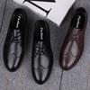 Genuine Leather Business Shoes Men'S Formal Gentleman'S Suit Shoes Luxury Oxfords High Quality Brogue Casual Italian Man Shoes