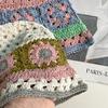 Blumen Gehäkelte Fischerhüte für Damen Handgefertigt Häkeln Hohlbeckenhut Damen Mützen Frühling Sommer Sonnenschutz Sonnenhut Gorro