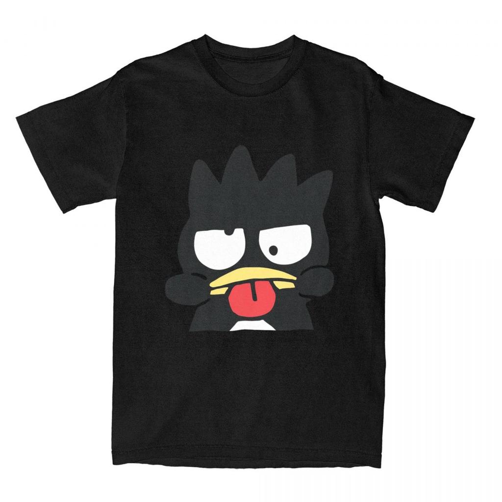 Miniso Badtz Maru Penguin Men Women T Shirts Funny Short Sleeve Stylish Round Collar TShirts Pure Cotton Daily Casual Clothes