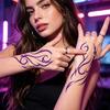 Baizihuahu 5 Sheets Temporary Tattoo Stickers, Skin-Friendly Demon Energy Pattern Tattoos, Hypoallergenic Non-Irritating Stickers for Kids Adults