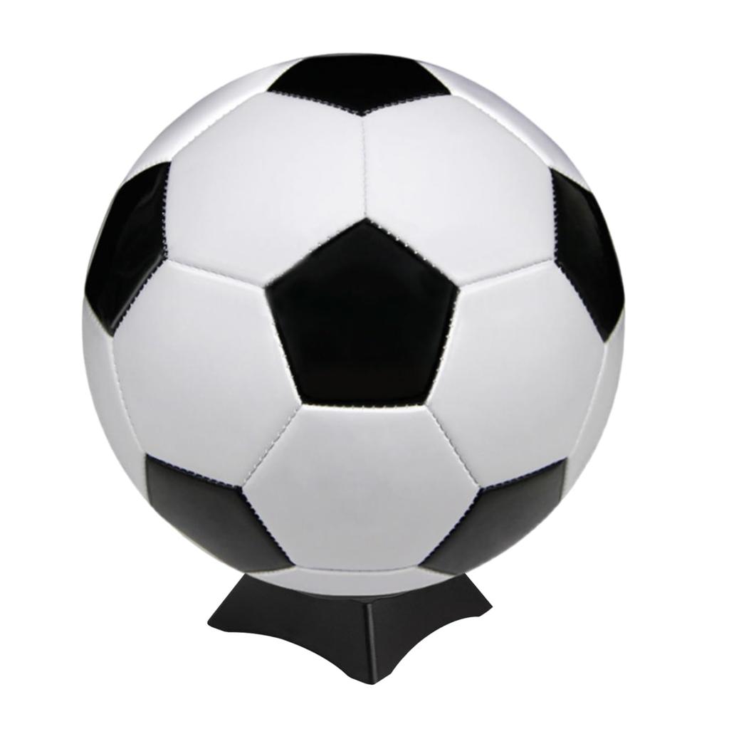 Active Island Signed Ball Soccer Commemorative Message Air Pump with Base a511 (Black and White, No. 3)