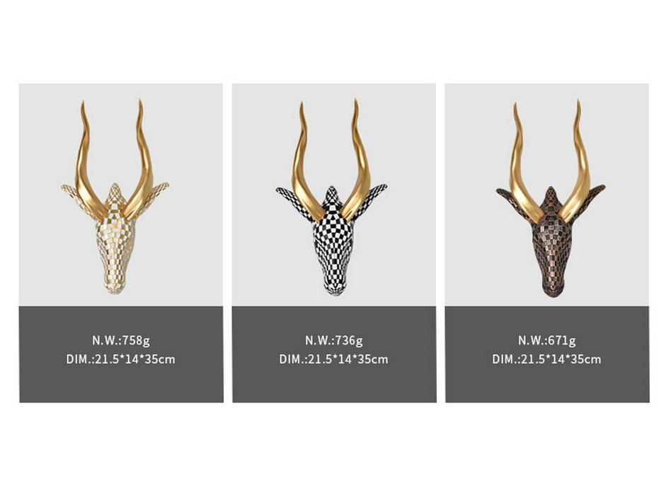 Modern Minimalist Antelope Mosaic Wall Hanging