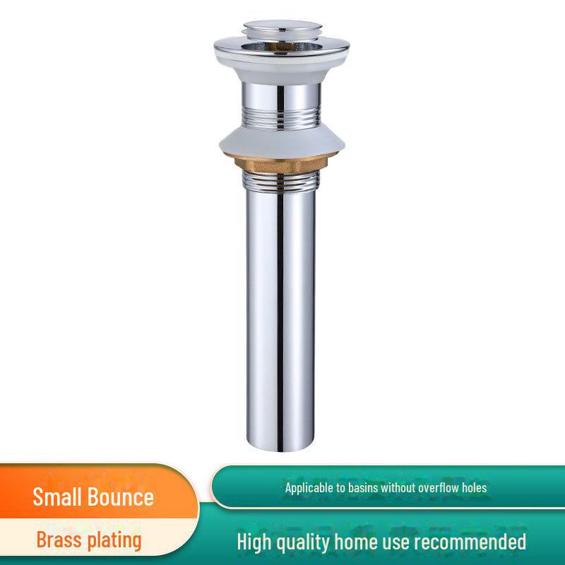 Copper Bounce Drainer for Bathroom Handwashing Basin with Deodorizing Drain Pipe