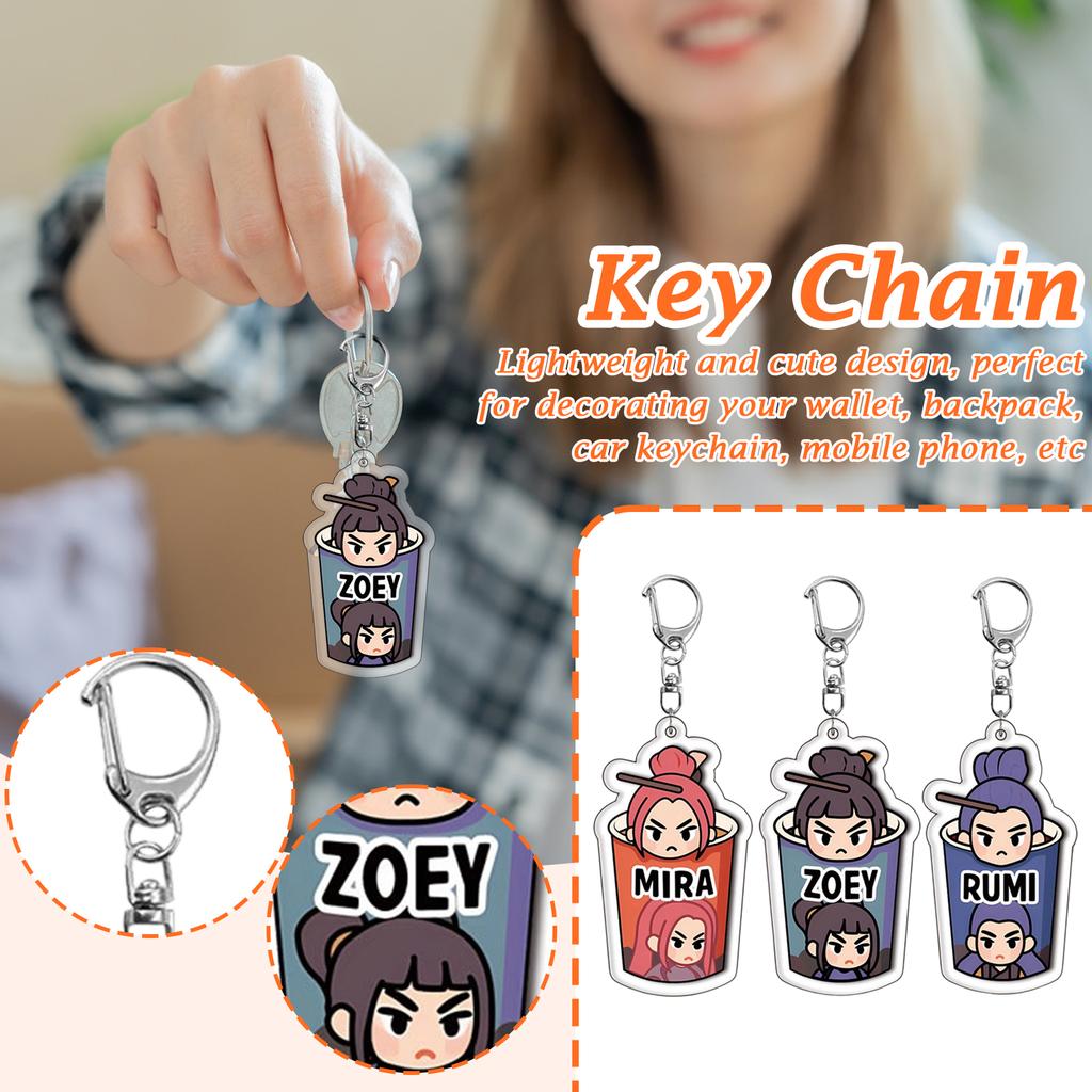 Group Acrylic Double-Sided Keychain Anime Peripheral Backpack Pendant