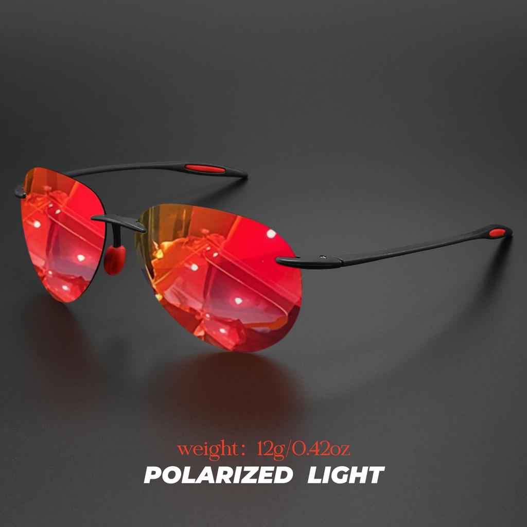 Ultra lehké 12g TR90 Bezrámové Polarizační Pilotky - Flexibilní & Pohodlné Unisex pro Řízení, Rybaření, Venkovní