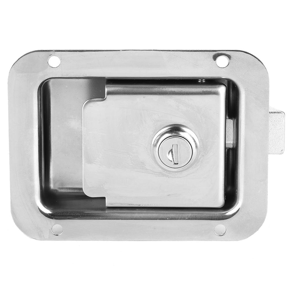 1 Pair Car Entry Stainless Steel Door Lock Latch Handle with Keys for RV Truck Toolbox