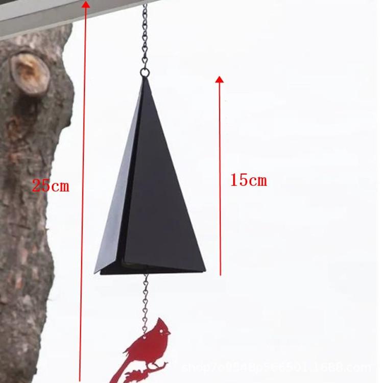 

Треугольные уличные металлические колокольчики ветра для двора, сада, трубки, колокол, медные, антикварные, подвеска на стену, домашний декор, деревянный ветер