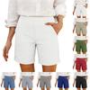 Women Casual Loose Fit Solid Color Shorts with Pockets High Waist Comfortable Summer Bottoms Relaxed Style