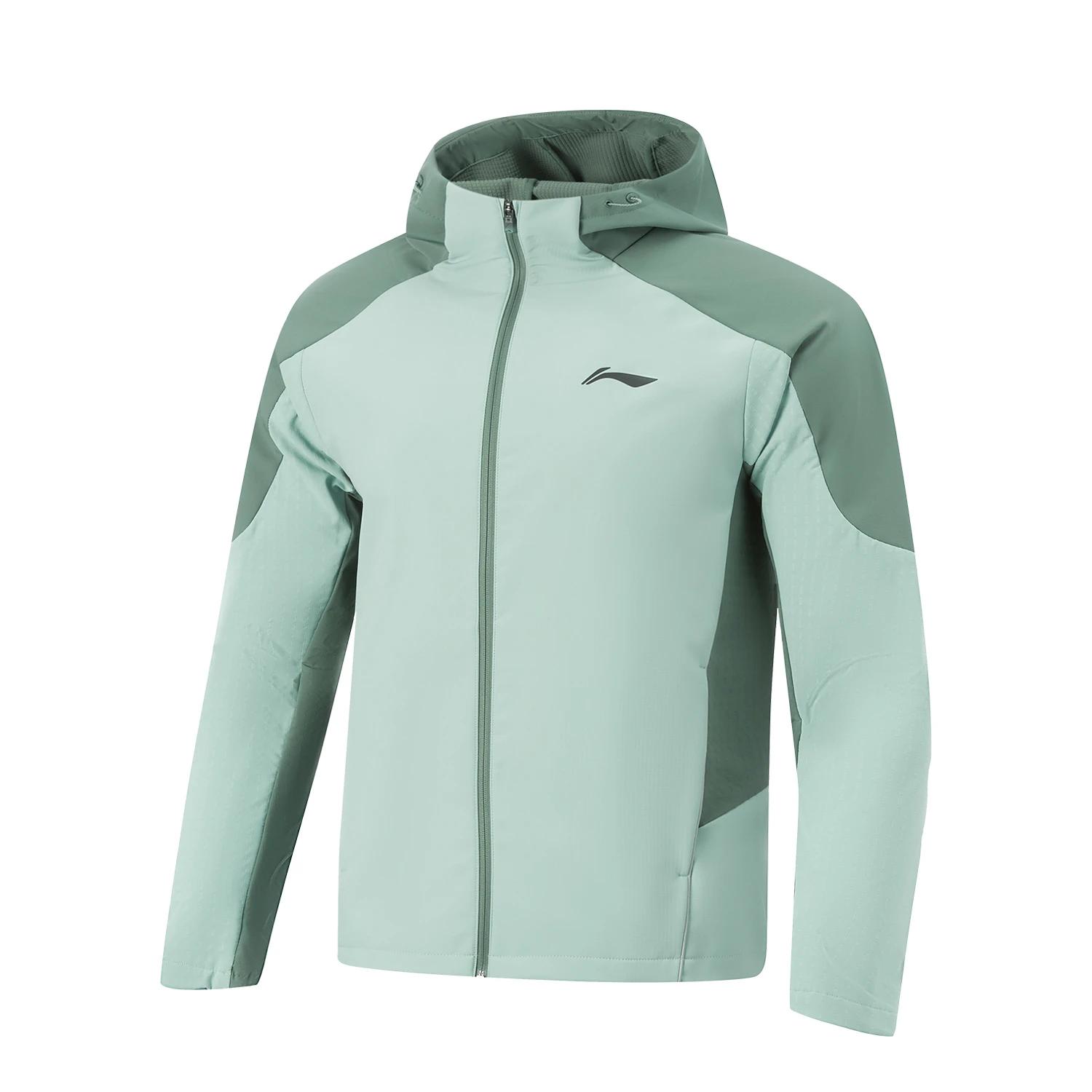 Li-Ning Беговая серия Минималистичная Куртка софтшелл в стиле колор-блок Повседневная Универсальная Модная Мужские куртки AFDVB55-5 XXL