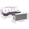 VidaXL Garden Lounge Set with Cushions 11 Pcs, Patio Sofas, Patio Furniture Set, Outdoor Furniture, Grey 3228104