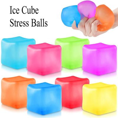 Squishy Eiswürfel Stressball Spielzeug Sensorisches Fidget-Spielzeug für Erwachsene & Kinder Langsam aufsteigender Quetschball Autismus ADHS Linderung Partygeschenk