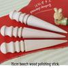 DIY Leather Polishing Tool: Coarse Head, Wide Groove, Round Wood Stick, 150mm