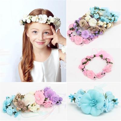 Decoration Beach Wreath Flower Hairband Crown Forehead Hair Band Wedding Garland Bride Hair Wreaths