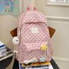 Japanese ins style schoolbag female college student simple polka dot girl backpack large capacity junior high school student girl backpack