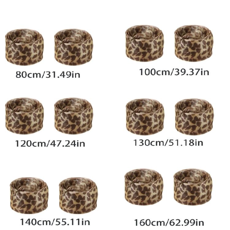 1 Pair Leopard Print Sheer Gauze Shoe Laces for Women Casual Shoes Sneakers 4CM Width Decorative Shoelaces Shoestrings
