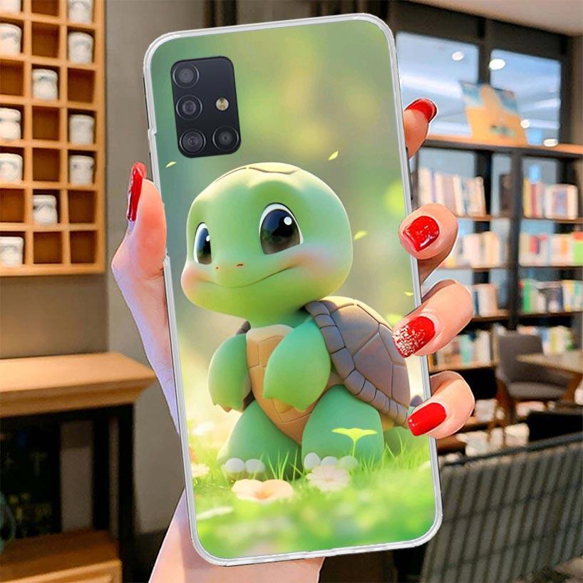 Cartoon Sea Turtle Tortoise Cover Phone Case For Samsung Galaxy A12 A22 A32 A52 A72 A02S Phone Case Note 20 Ultra 10 S10 Plus A5