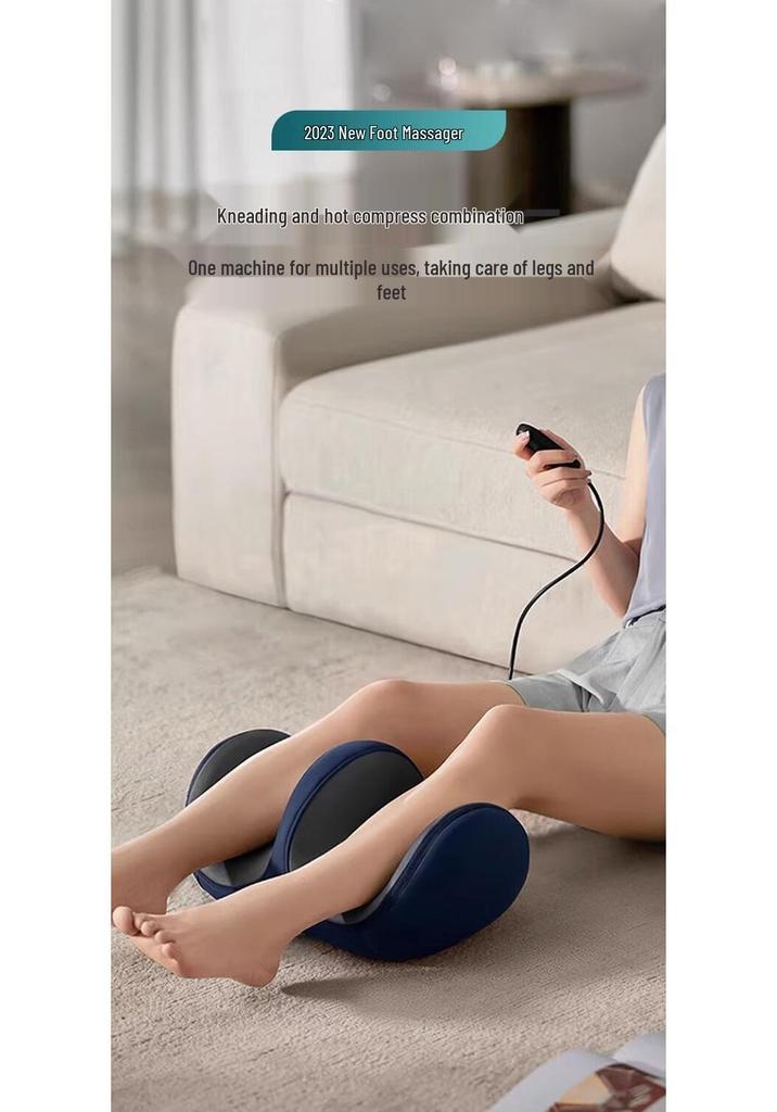 U-Shaped Electric Kneading Foot Massager Pillow with Heating and Vibration