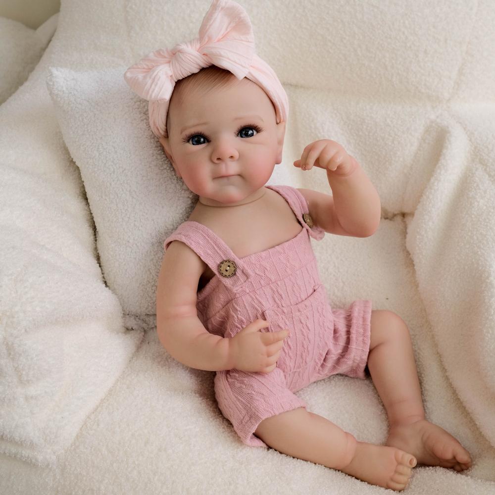 Lifelike Reborn Baby Girl Dolls Bettie 19'' 48cm Full Silicone Body Waterproof Newborn Dolls Realistic Handmade Painting Rebirth Dolls for Kids Gift