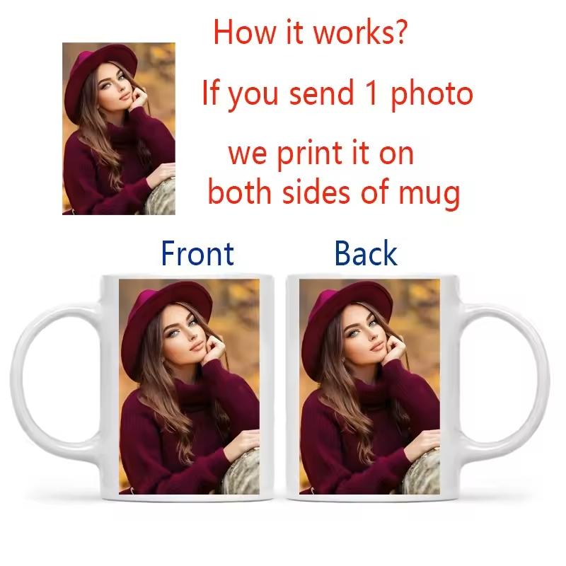 DIY Your Photo Mug,  Name  Text Cup,ize Coffee Mugs, Tea Cups, Mothers Fathers day, Christmas New Year Best Gift