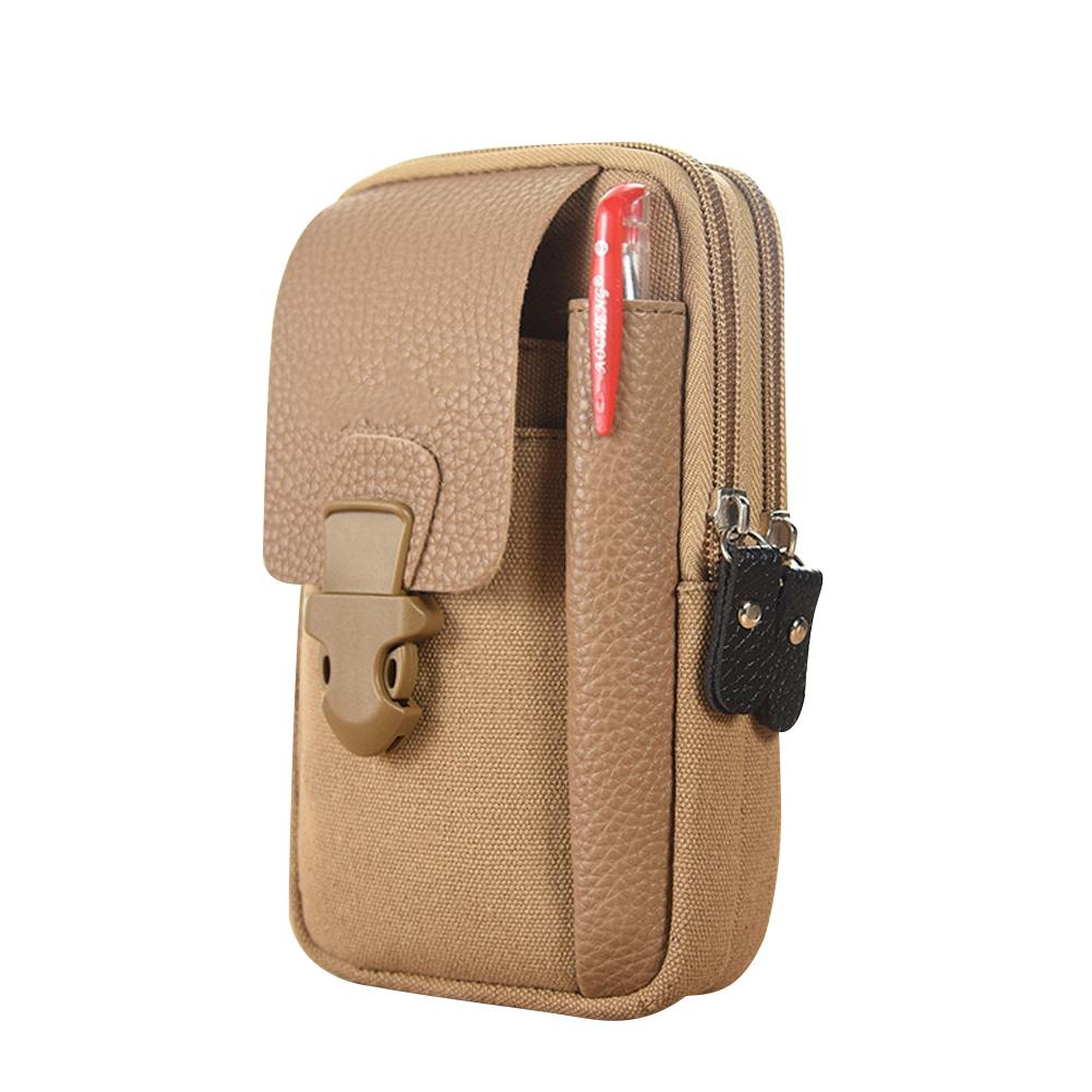 Outdoor Shopping Accessaries Supplies Canvas Men Waist Belt Bags Business Sports Casual Male Zip Mobile Phone Pouch