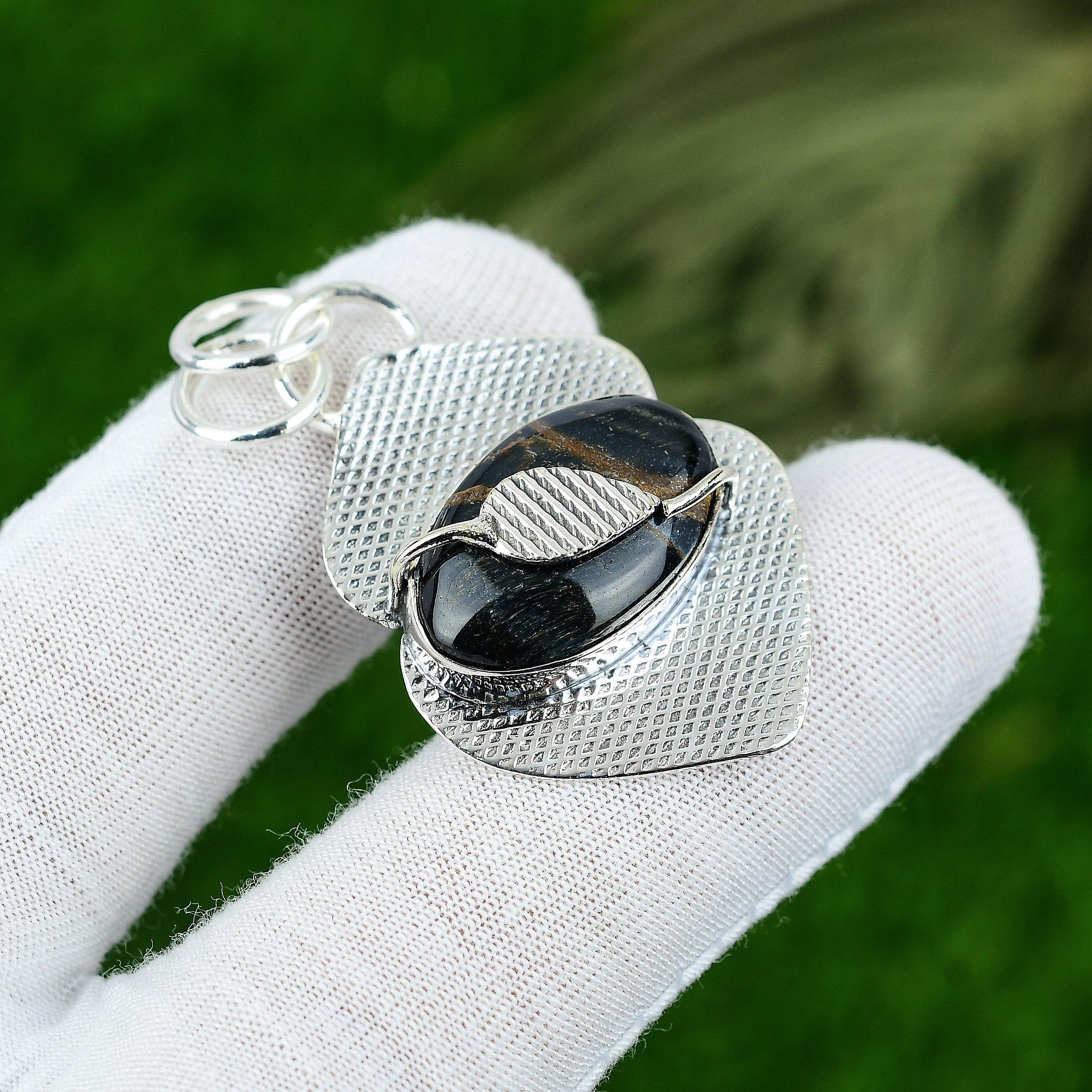 

Gift For Her 925 Sterling Silver Natural Nellite Gemstone Indian Jewelry Pendant