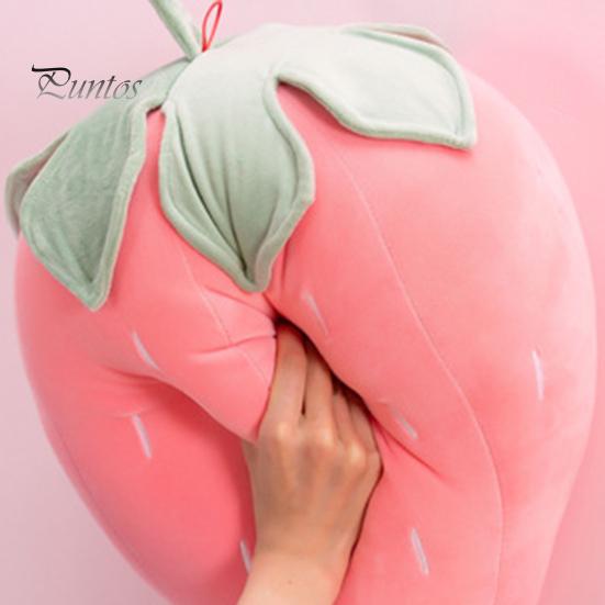 Pernă de pluș cu căpșuni pentru copii Jucărie super moale umplută cu fructe Pernă drăguță scaun lavabilă Cadou de Crăciun pentru copii Profesori Prieteni