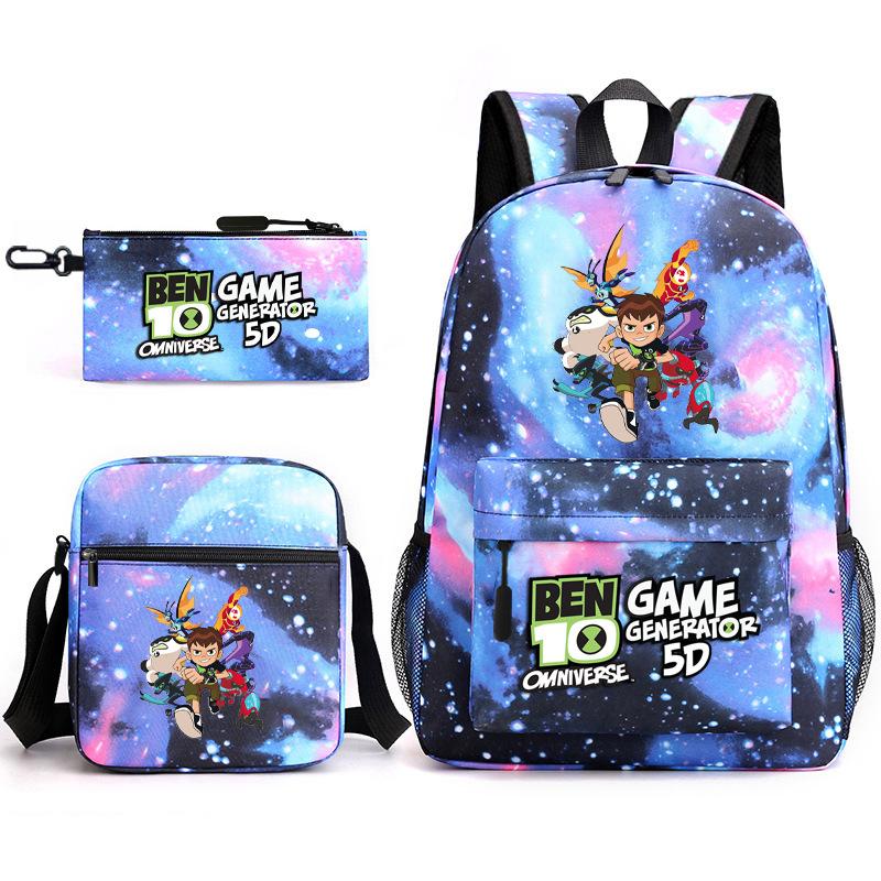 Hacker Junior Trend Starry Sky School Bag Three-piece Set