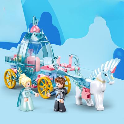 191 stücke Winterwunderland Prinzessin Schneekutsche Mädchen Bausteine Spielzeug Geschenk Keine Box