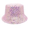 Spring Polyester Print Bucket Hat Fisherman Hat Outdoor Travel Sun Cap for Girl and Women 178